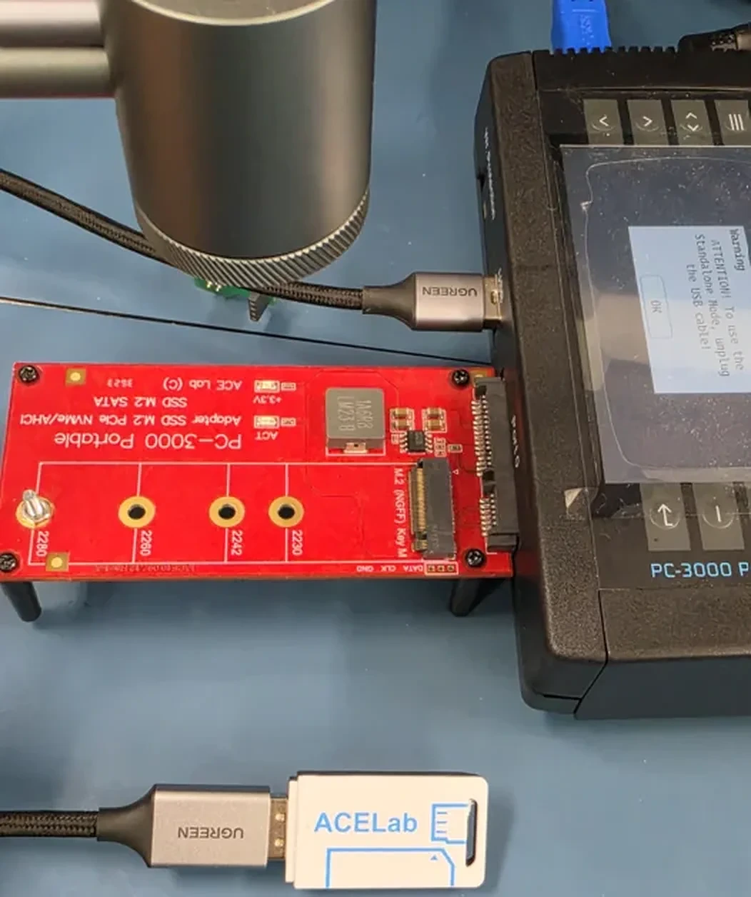 블랙박스 STEP 2 이미지 또는 chip-off 추출 - 정상 카드 1:1 이미징·손상 카드 NAND 칩 직접 추출